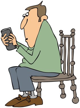 bir cep telefonu üzerinde Man manifatura