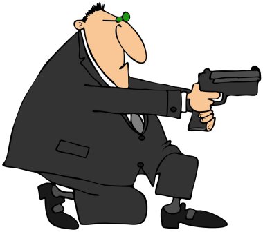 Adam silahlı bir amaç alarak