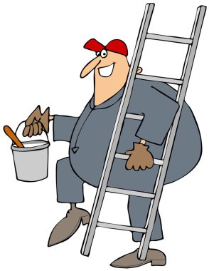 ressam merdivenle taşıma
