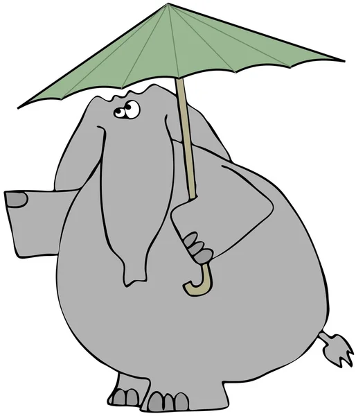 Elefante verificando a chuva — Fotografia de Stock