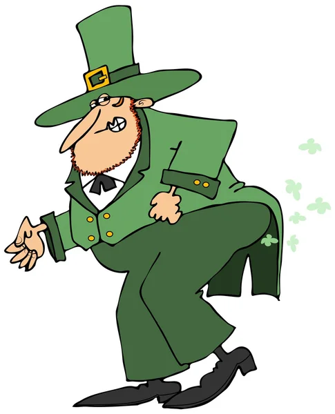 Leprechaun passing gas — Stock Photo, Image