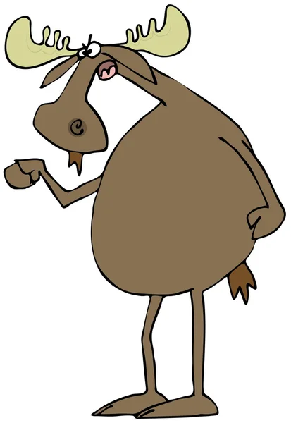 Irate moose — Stock Photo, Image