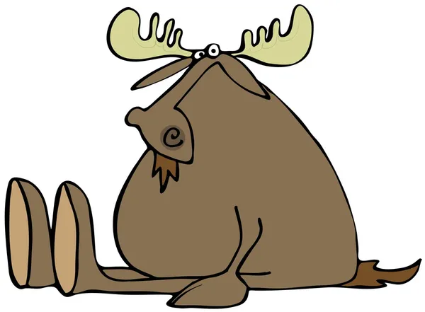 Sitting moose — Stock Photo, Image