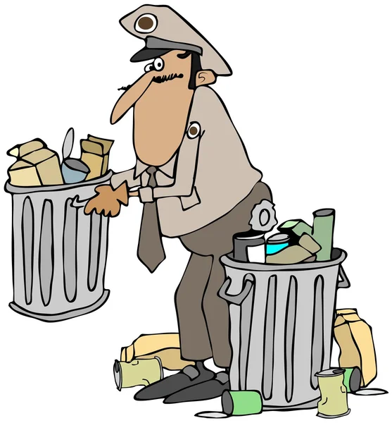 Homem do lixo — Fotografia de Stock