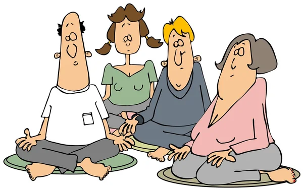 Grupo de meditadores — Fotografia de Stock