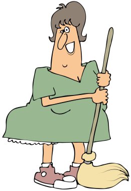 paspas tutan tombul kadın