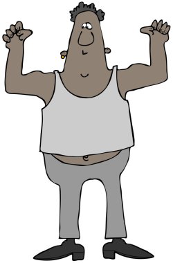 adam onun pazı esneme