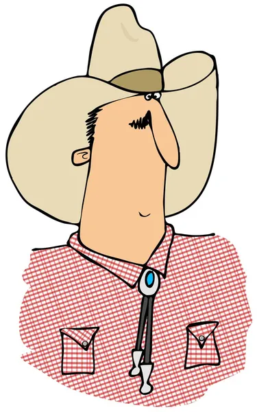 Vaquero con camisa de rayas rojas — Foto de Stock