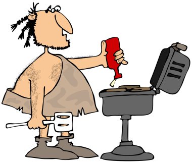 mağara adamı Barbekü