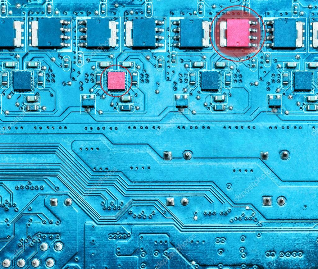 Malfunction of electronic equipment circuits Stock Photo by ©maxoidos