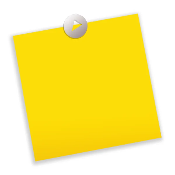 Yellow blank post-it paper — Stock Photo, Image