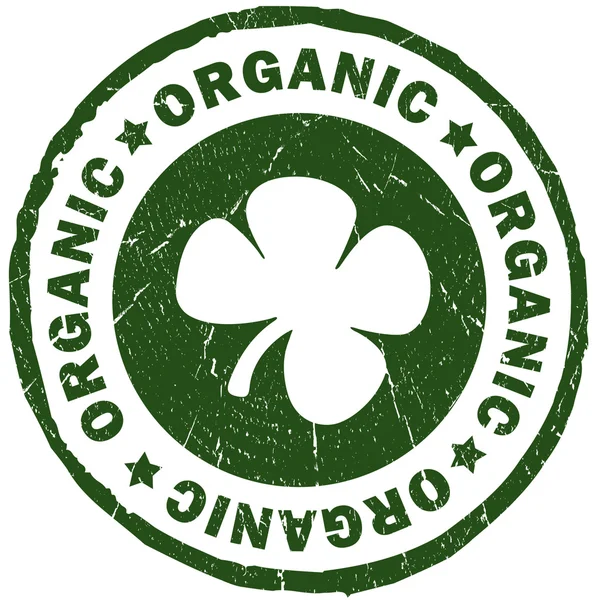 Organic green stamp — Stock Photo, Image