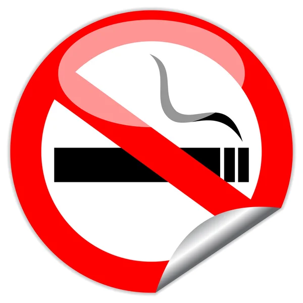 No smoking vector sign — Stock Vector