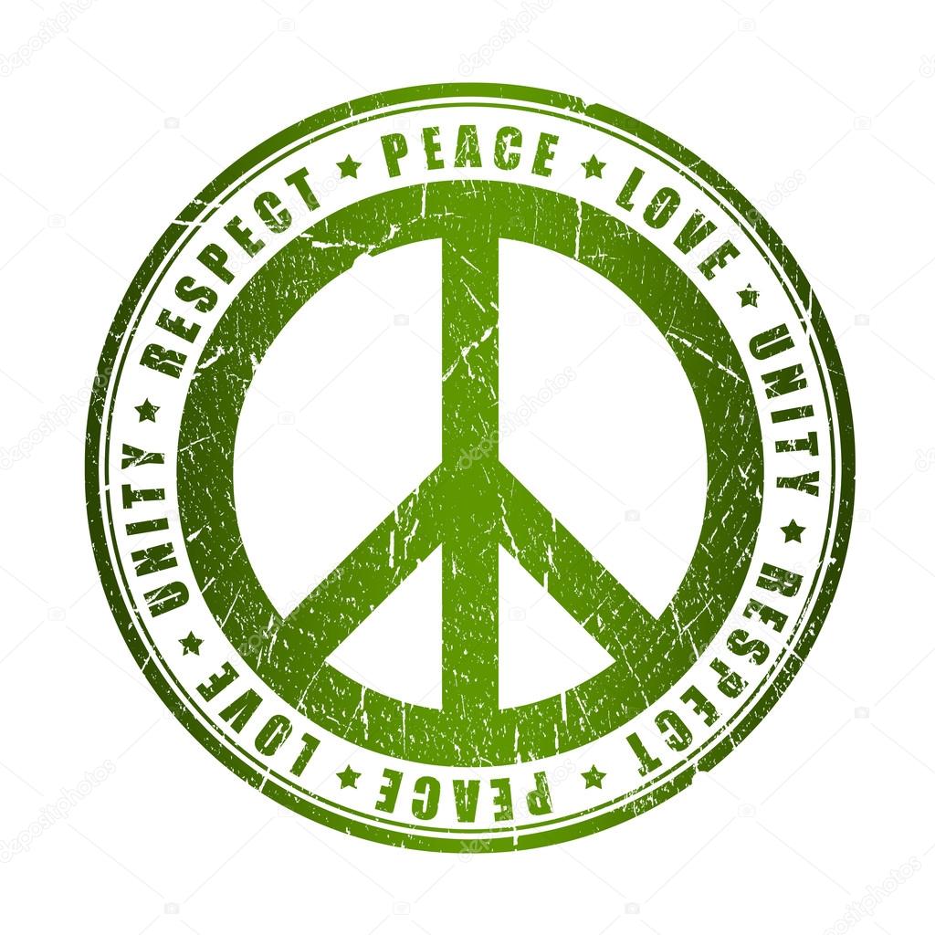 Peace symbol isolated on white