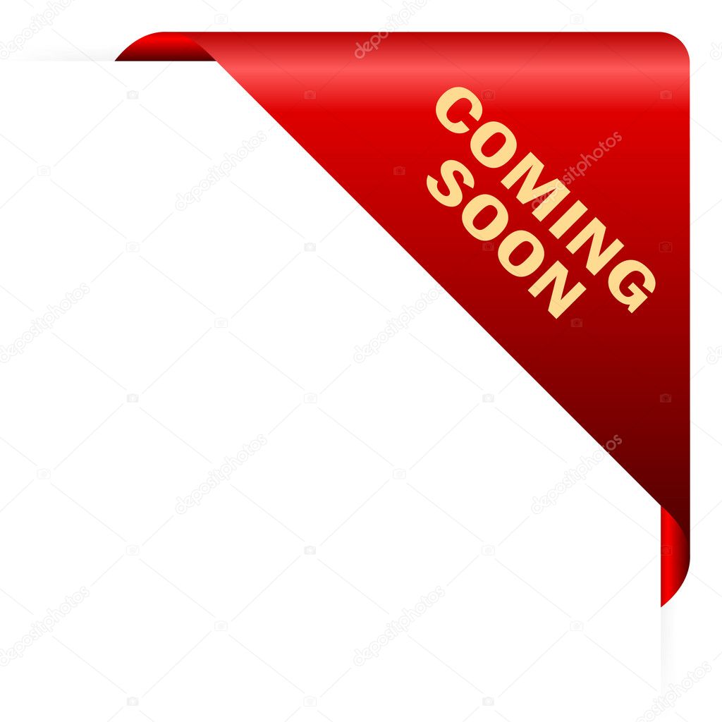 Vector coming soon corner illustration