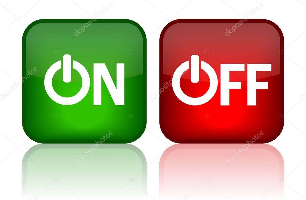On and off web buttons, vector illustration