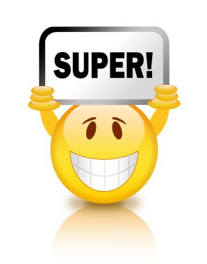 Süper smiley illüstrasyon