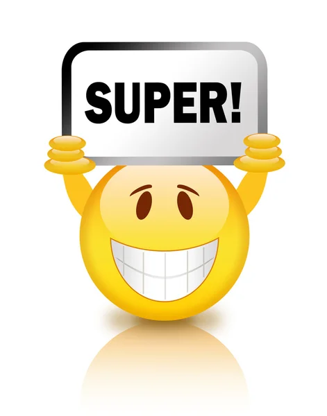 Super Smiley-Illustration — Stockfoto