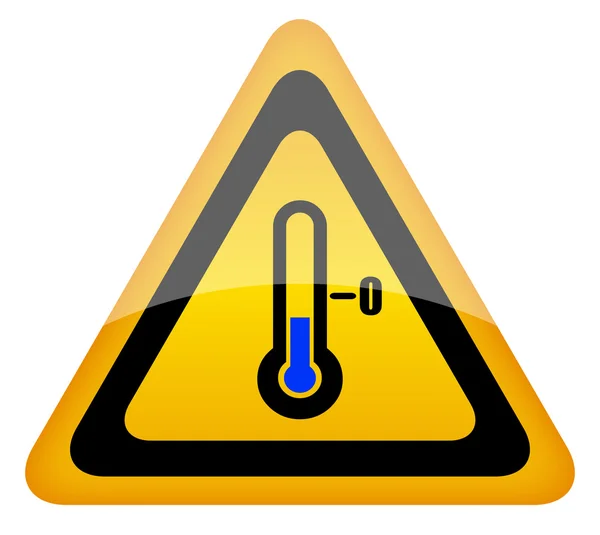 Lage temperatuur waarschuwingsbord — Stockvector