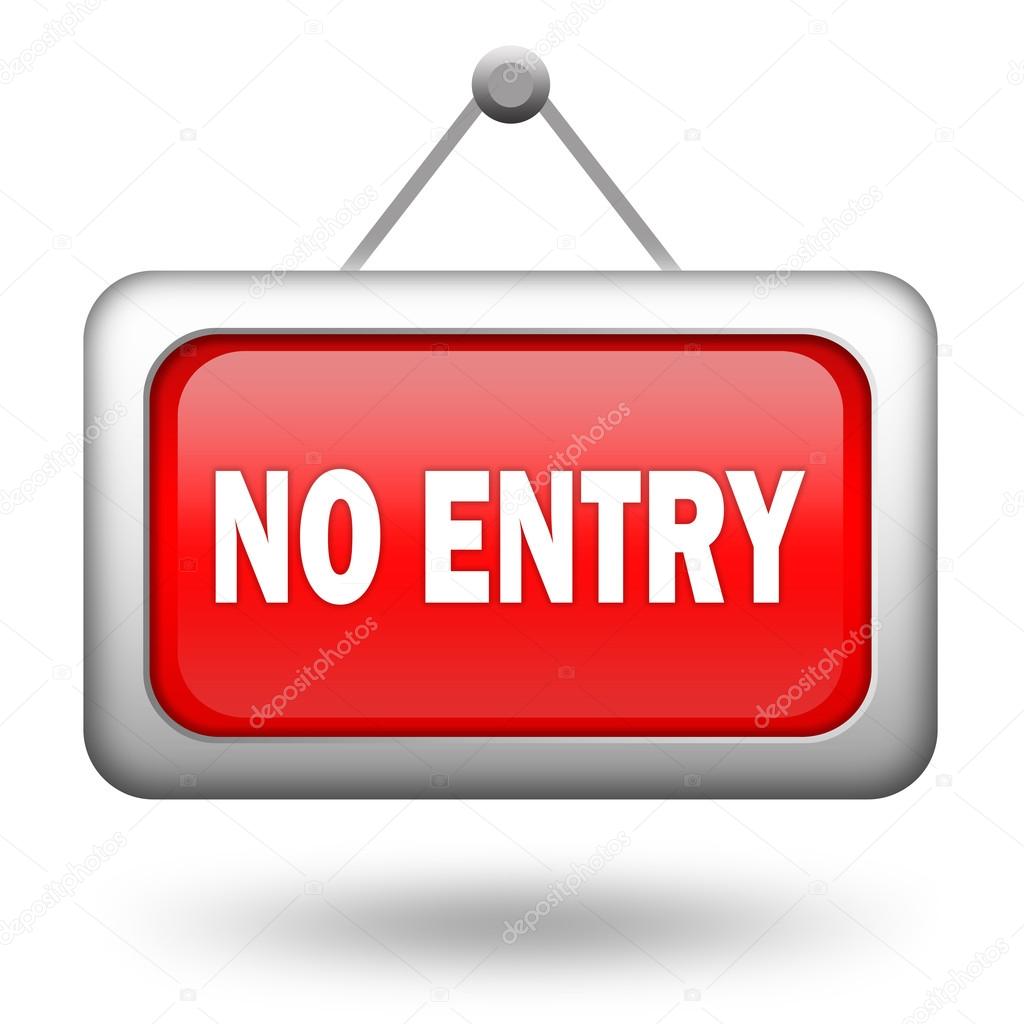 No entry sign isolated on white