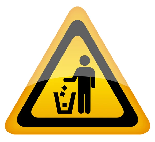 No littering vector sign — Stock Vector