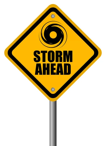 Panneau d'avertissement de tempête — Image vectorielle