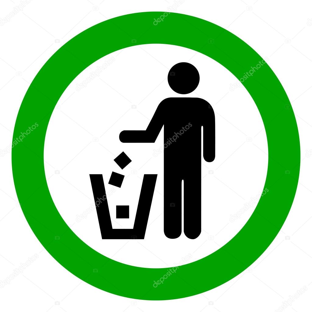 Keep clean, no littering vector sign
