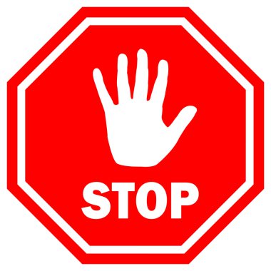 Stop sign vector illustration clipart