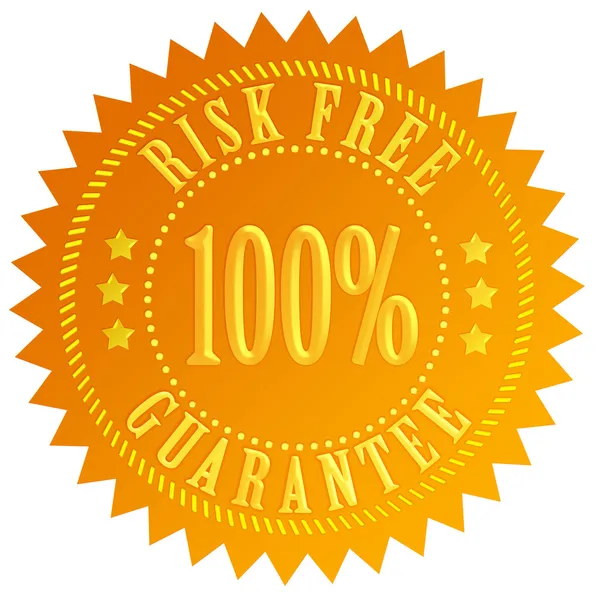 Risk free guarantee icon — Stock Photo, Image