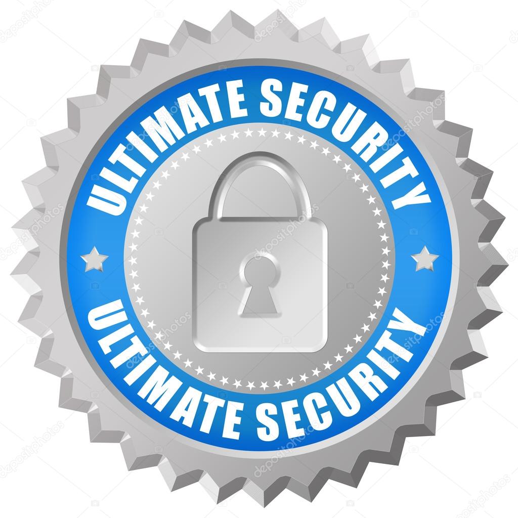 Ultimate security icon isolated on white
