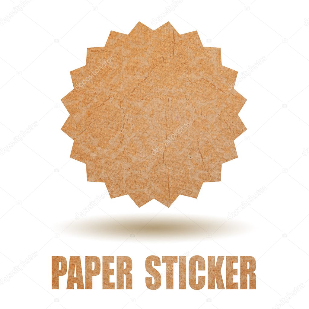 Blank paper sticker