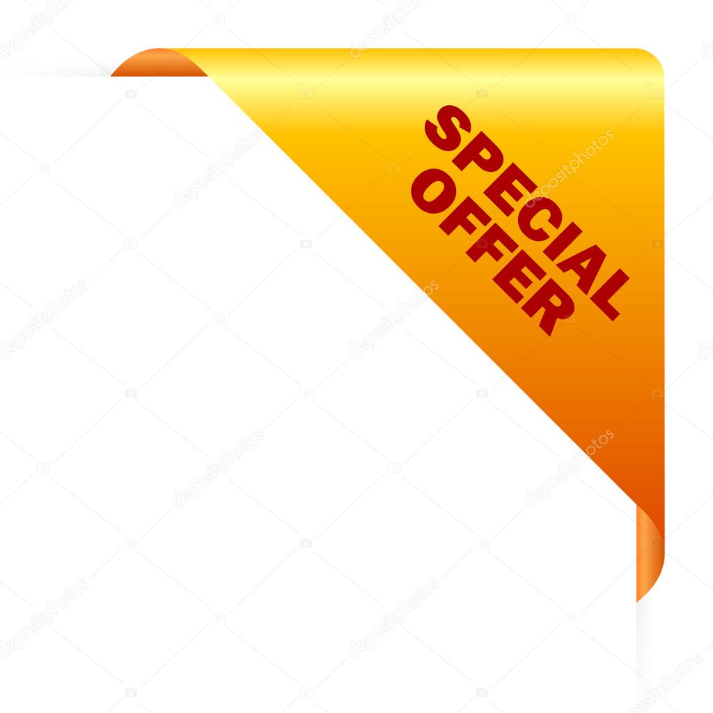 Special offer corner, vector illustration
