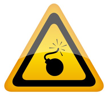 bomba uyarı işareti
