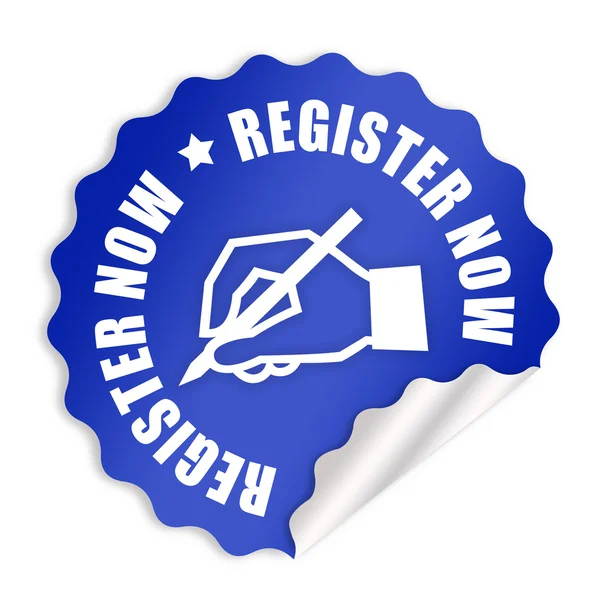 Register now label — Stock Photo, Image