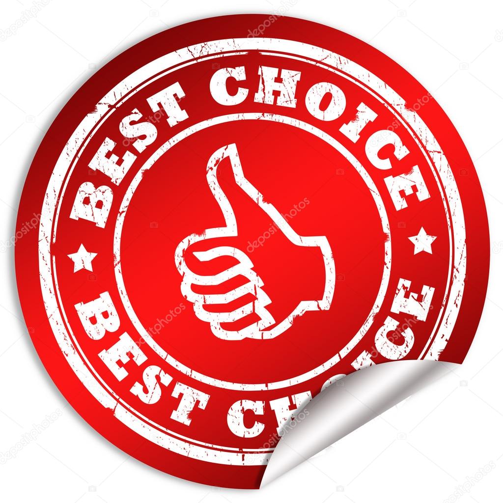 Best choice sticker isolated on white