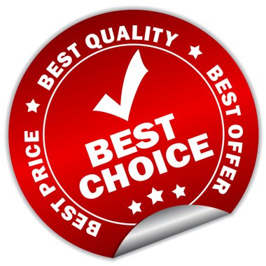 Vector best choice sticker