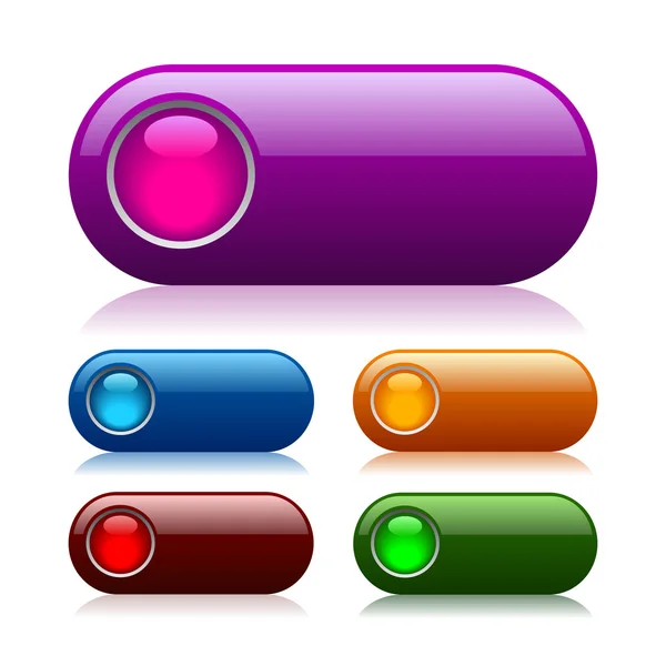 Vector glossy buttons — Stock Vector