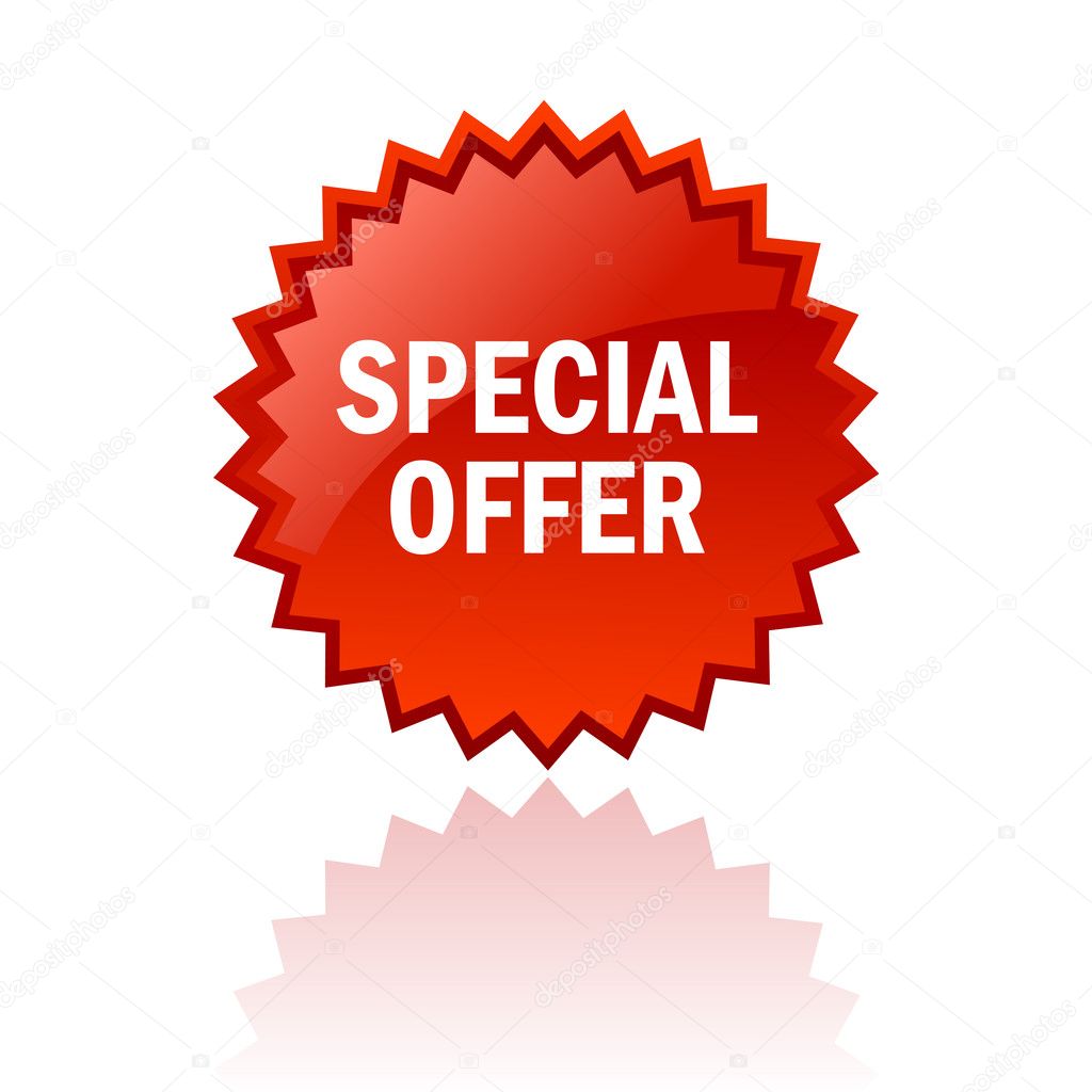 Vector special offer icon isolated on white