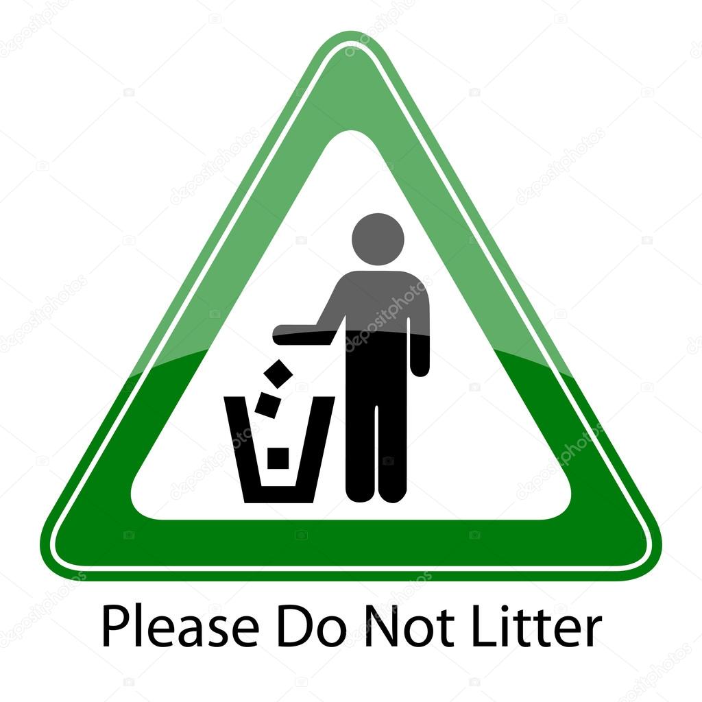 Do not litter vector sign, vector illustration isolated on white