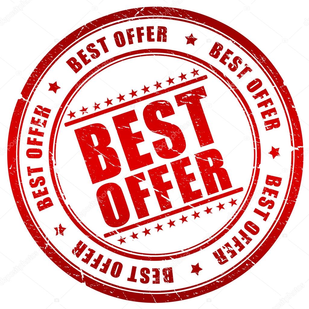 Best offer stamp isolated on white