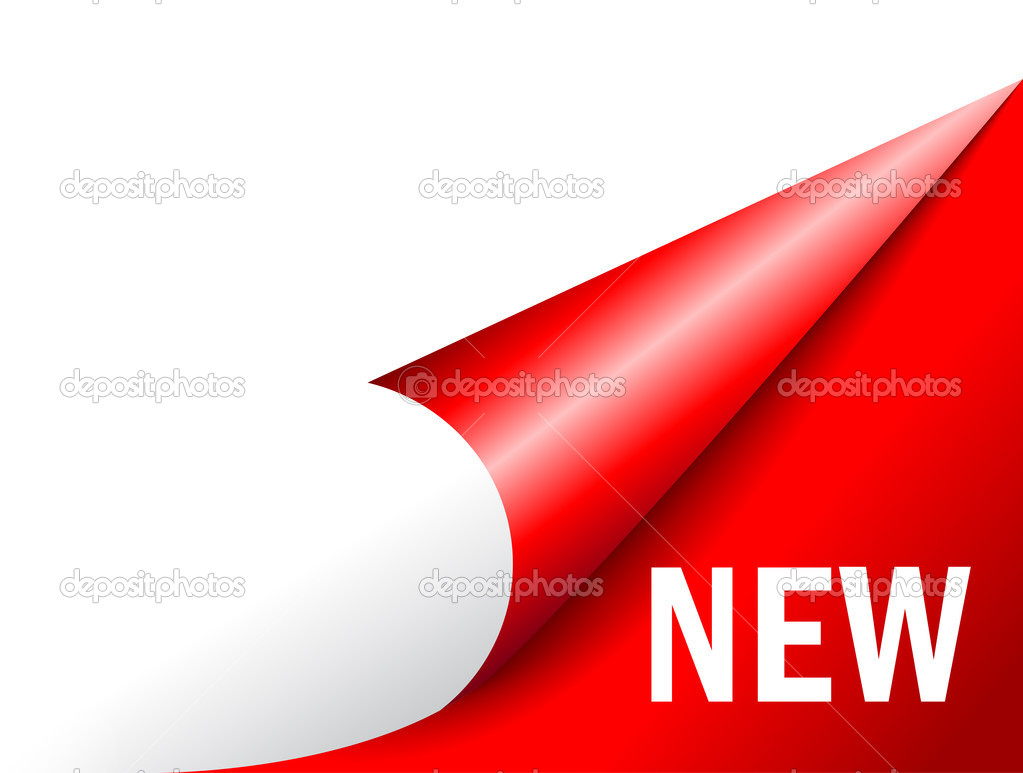 Vector new corner illustration isolated on white
