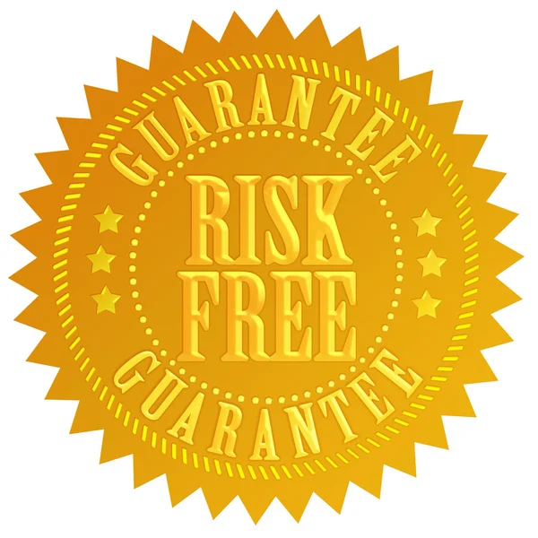 Risk ücretsiz amblem — Stok fotoğraf