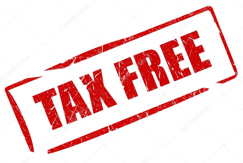 Tax free stamp isolated on white