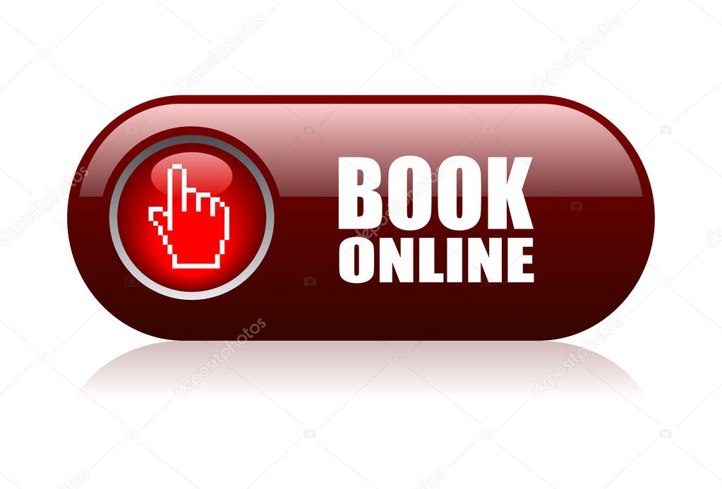 Book online vector illustration isolated on white