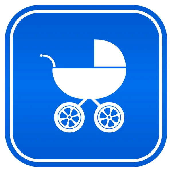 Chariot bébé signe vecteur — Image vectorielle