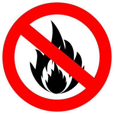 No fire vector sign clipart