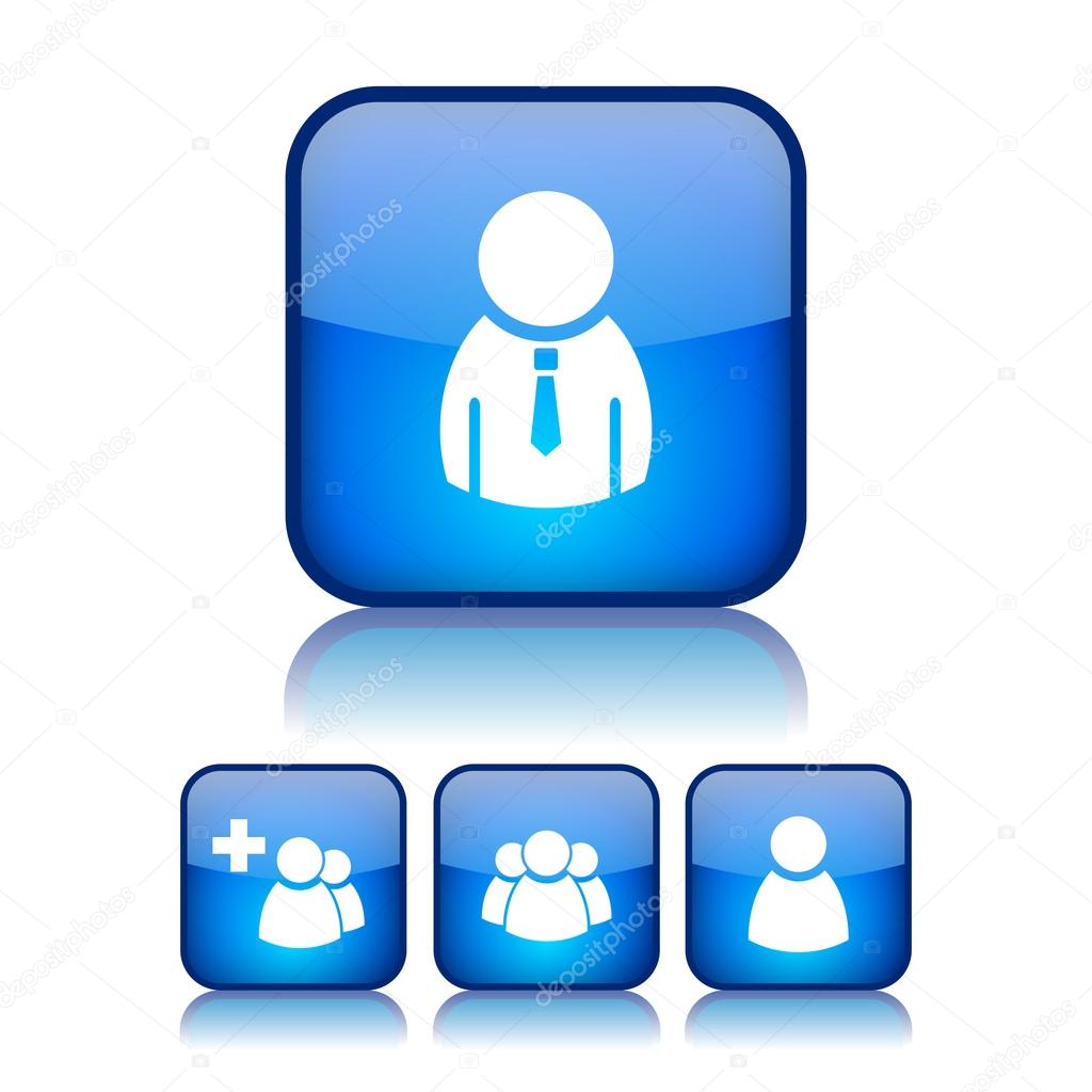 Internet users buttons, vector illustration