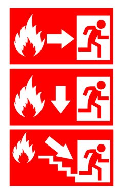 Fire danger signs clipart