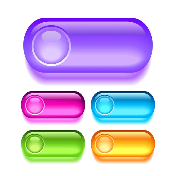 Vector glassy buttons — Stock Vector