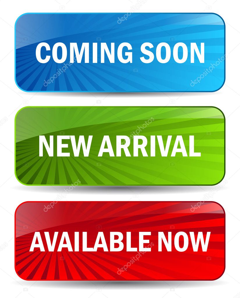 Vector coming soon banners set